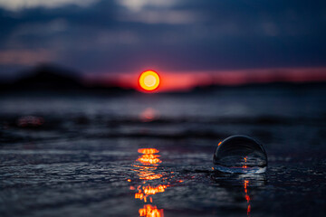Lensball Scenic Sunrise at Talmine - Scotland