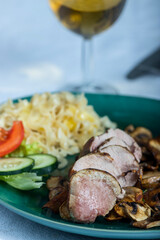 pork fillet with mushroom sauce