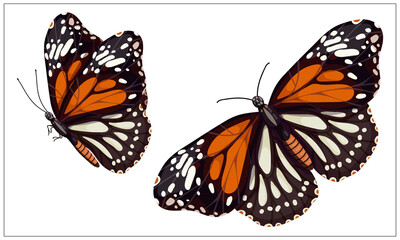 Colorful butterfly admiral.Cartoon vector graphic.