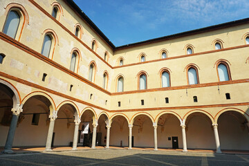 Fototapeta na wymiar Sforzesco castle in Milan