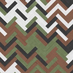 Multicolored herringbone wall tile texture