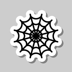 Web simple icon. Flat desing. Sticker with shadow on gray background.ai