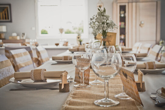 D&eacute;coration de table lors d''un mariage
