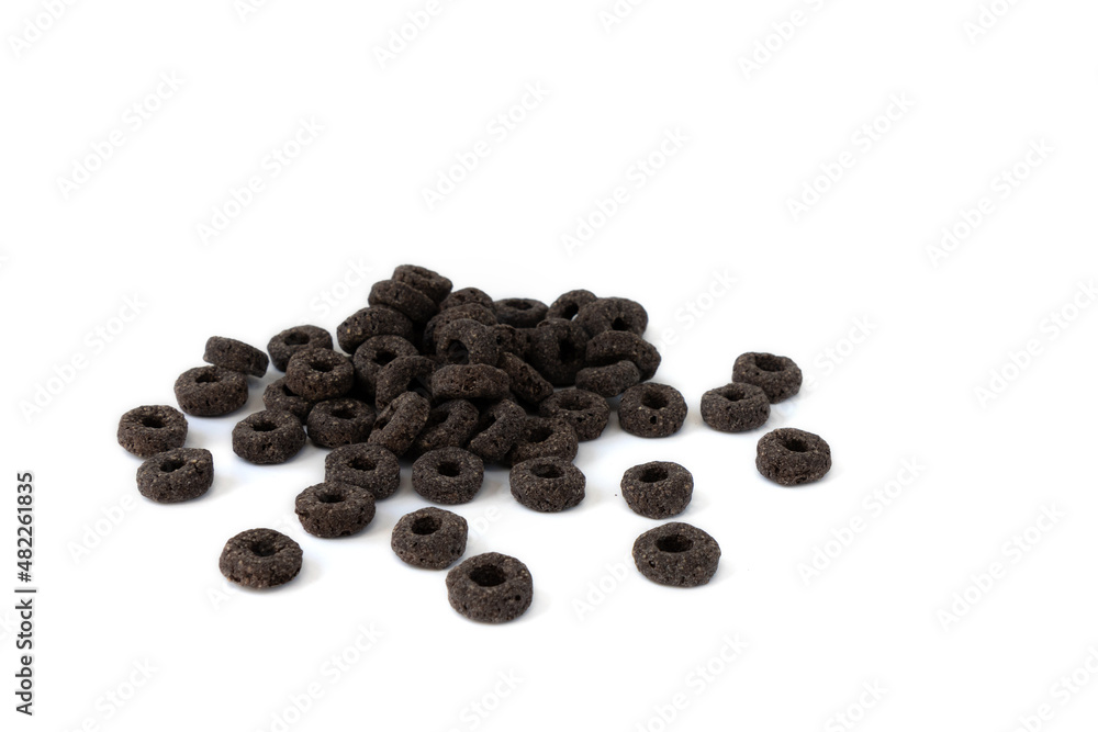 Poster heap cereal rings isolated on white background