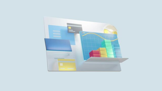 Light graphic abstraction in a modern business style.