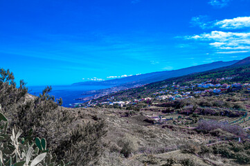Mountain landscape and coast of Tenerife