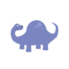 cute happy dinosaur. diplodoc - vector illustration