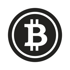Crypto currency, bitcoin, bit coin logo. Bitcoin symbol.
