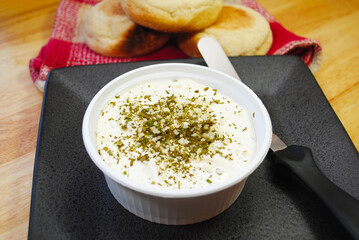 Creamy Spreadable Cheese Made with Garlic and Herbs