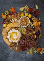 Soup, dips, crackers bruch or lunch board