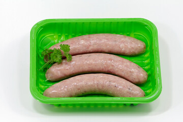 Thuringian sausage isolated on white background