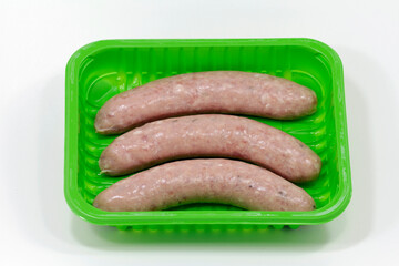 Thuringian sausage isolated on white background