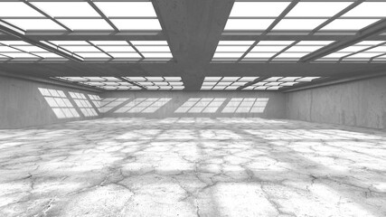 Abstract architecture interior background. Empty concrete room