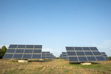 Granja de paneles solares de energia renovable