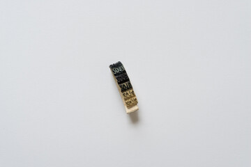 retro date stamp rubber strap