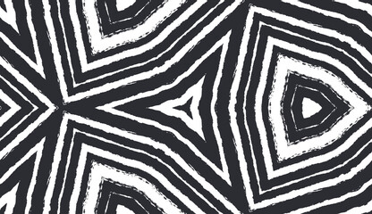 Exotic seamless pattern. Black symmetrical