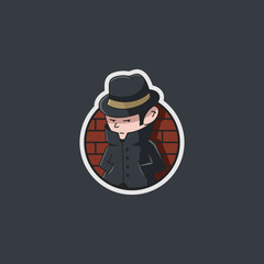 Detective mascot esport logo design