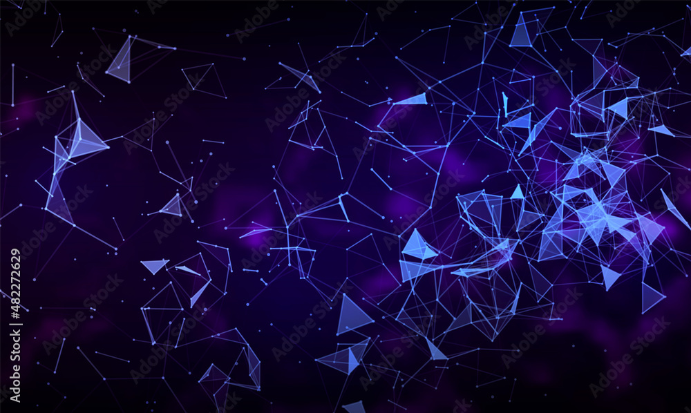 Wall mural vector futuristic technology background. digital network concept. big data analysis