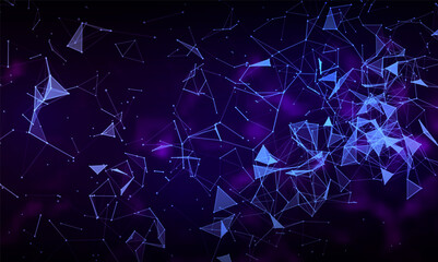 Vector futuristic technology background. Digital network concept. Big data analysis