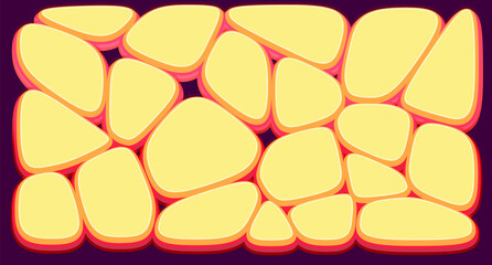 Ground texture with stones for game development in casual cartoon style