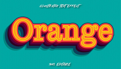 orange bold text effect