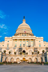 Obraz premium The United States Capitol, often called the Capitol Building, is the home of the United States Congress and the seat of the legislative branch of the U.S. federal government. Washington, United States