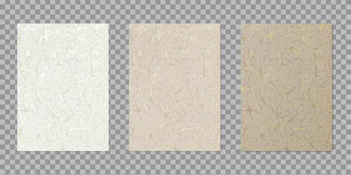 Vector Brown And White Paper Background With Marble Texture. Cardboard With Abstract Pattern