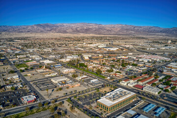 Aerial View of Downtown Indio, California