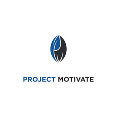 PROJECT MOTIVATION LOGO WITH FIRE SYMBOLS FROM LETTERS P AND M