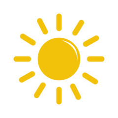 Sun vector icon illustration sign