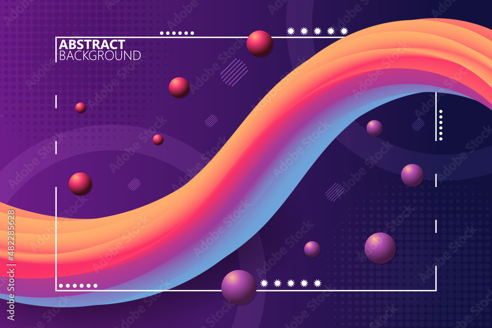 Aufkleber abstract background with dynamic liquid shape and colorful gradient