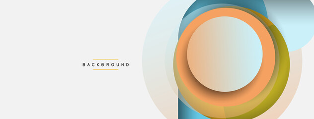 Circle and round shapes abstract background. Vector illustration for wallpaper banner background or landing page