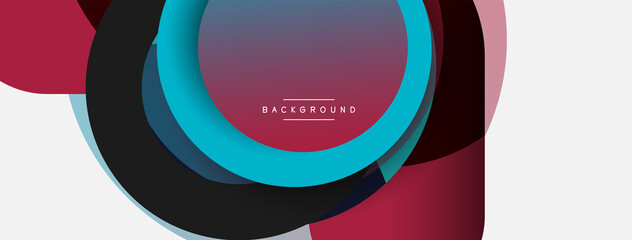 Circle and round shapes abstract background. Vector illustration for wallpaper banner background or landing page