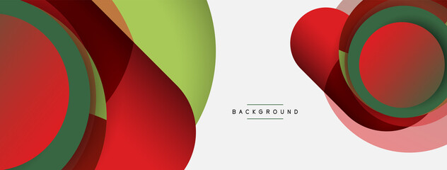 Circle and round shapes abstract background. Vector illustration for wallpaper banner background or landing page