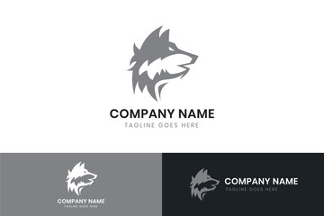 Wolf logo template design. Wolf vector icon design.