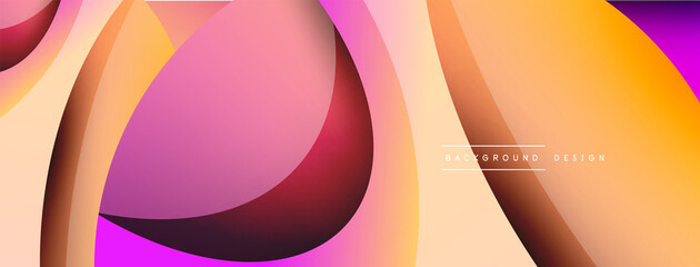 Creative geometric wallpaper. Minimal abstract background. Circle and wave composition vector illustration for wallpaper banner background or landing page