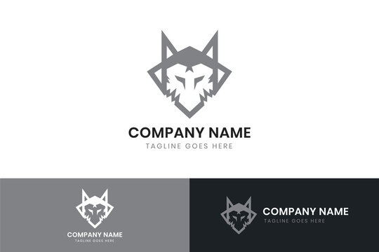 Wolf logo template design. Wolf vector icon design.