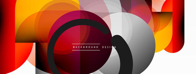 Obraz premium Round triangle shapes lines and circles. Geometric vector illustration for wallpaper banner background or landing page