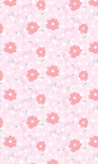 Seamless Crystal Flowers Background pattern for wallpapers and textile printing