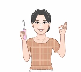 産毛処理をする女性