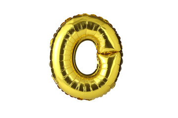 The shining gold number balloon.