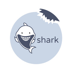 Shark vector illustration design suitable for vector illustration icon designer
