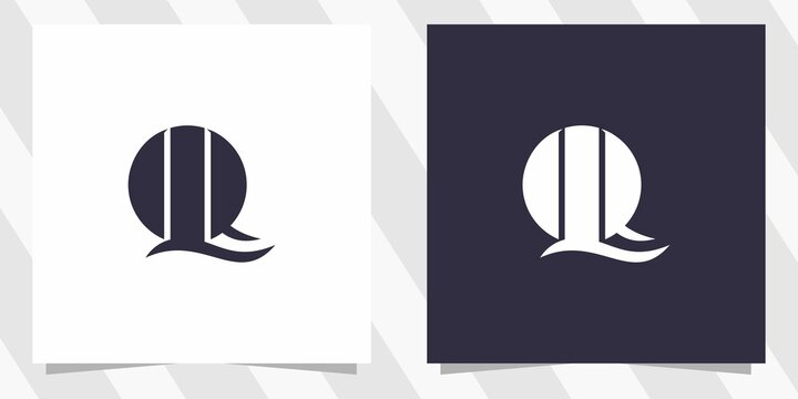 letter ql lq logo with minimal design