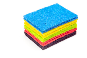 colored samples of felt porous material on a white background