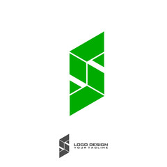 Geometric S Symbol Logo Template