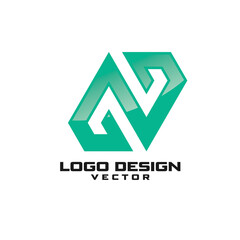 Letter N Logo Icon Design Template.