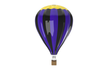 Fototapeta premium Hot air balloon isolated on white background 3d image illustration