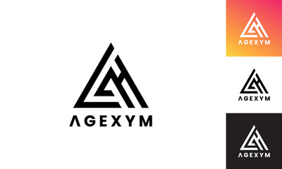 Minimal Innovative Initial AG logo and AG logo. Letter AG GA creative elegant Monogram. Premium Business logo icon. Black color on White background