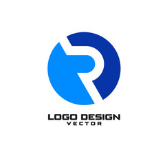 Round R Symbol Logo Design Vector