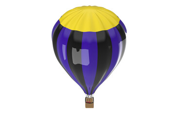 Fototapeta premium Hot air balloon isolated on white background 3d image illustration